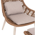 ΠΟΛΥΘΡΟΝΑ LOUNGE ΜΕ ΥΠΟΠΟΔΙΟ REMVAZZO HM6561.02 ΑΛΟΥΜΙΝΙΟ ΜΠΕΖ--WICKER 90x85x96Υεκ