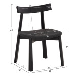 KΑΡΕΚΛΑ ΤΡΑΠΕΖΑΡΙΑΣ OSORIO HM18335.02 RUBBERWOOD & ΣΧΟΙΝΙ ΣΕ ΜΑΥΡΟ 51x55x74Υεκ