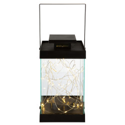 Φανάρι (LED) 'Glorie' Συνθετικό Μαύρο 13x14x30cm