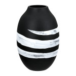 Βάζο Στρογγυλό Κεραμικό Μαύρο D14X21Cm D14X21Cm