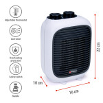 Φορητό Αερόθερμο 2-Σε-1 1500W Λευκό/Μαύρο 16x10x22cm ALPINA